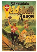 Schweizerishche Fahrrad Fabrik Arbon-Bicycle Plakat Vermehrung Postkarte