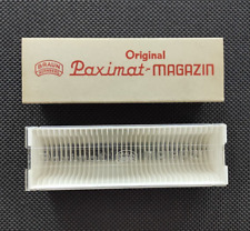 Original Paximat Magazin Braun Nürnberg für 36 Dias mit Deckel und Kartonhülle