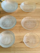 18 Teile 6 Personen Arcoroc Luminarc Blattmotiv Tiefe- Flache- & Dessertteller