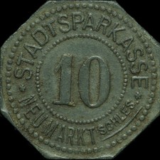 NOTGELD: 10 Pfennig 1917, Zink. F 367.3a. NEUMARKT / SCHLESIEN ⇒ ŚRODA ŚLĄSKA