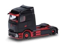 HERPA, MERCEDES BENZ Actros 600 4x2 schwarz und rot, 1/87