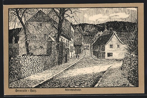 Künstler gernrode - künstler-ak,