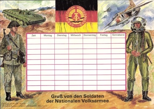 Stundenplan ddr soldaten der - stundenplan,