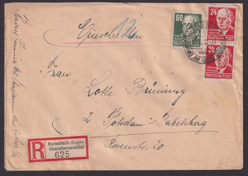Sbz brief landpost - landpost, bernsbach