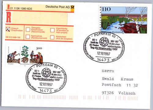 Brief sst tag - der, briefmarke