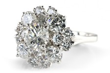 Ring 17 Brillanten ca. 1,2 ct TW/VS-P1 750 Weißgold Gr. 58 [BRORS 19908]