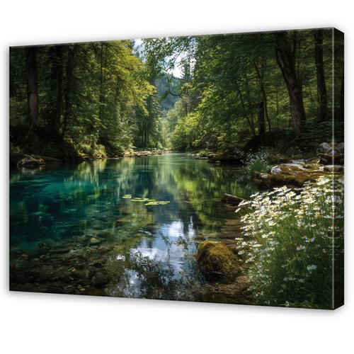 Leinwand wald grün - leinwand,