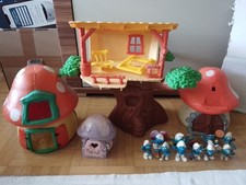 Schlumpfhaus Pilz, Baumhaus, mit Schlümpfen Schleich