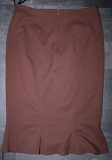 MINX Rock sexy Popo 38 stretch fishtail midi Stoff w Hose !! schoko braun 36