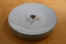 6x Rosenthal Schattenrose Dessertteller / Kuchenteller