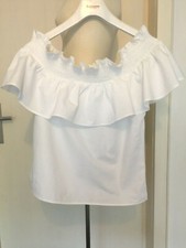 Neuwertige Pinko Rüschenbluse Gr. XS in Weiß