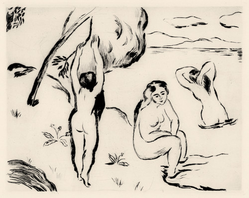 Hans purrmann drei badende - hans,
