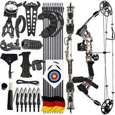 20-70lb Compoundbogen Set Jagdbogen Bogenschießen Klingenpfeilspitzen Sportbogen