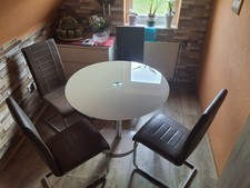 Glastisch inkl. 4 Stühle