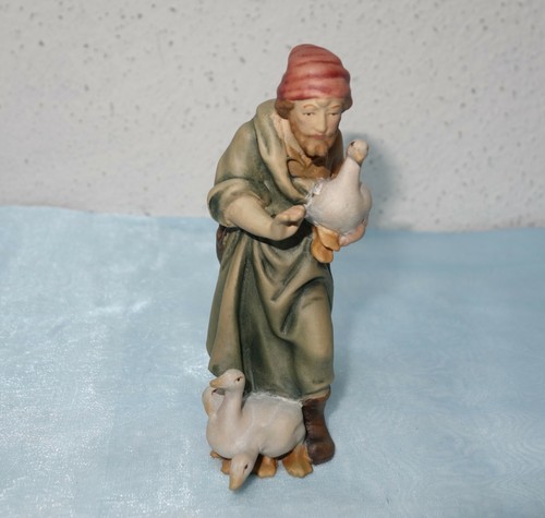 Hirte mit gänsen krippenfigur - mit,