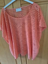 Größe 50 52 Pullover  Häkel  oversize  Fledermausärmel Poncho Overtop