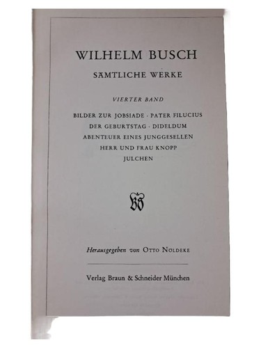 Wilhelm busch sämtliche werke - wilhelm,