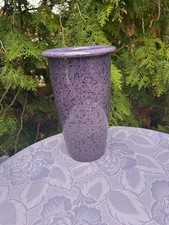 Vase Keramik lila metallisch