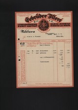 KLEIN-AUHEIM, Rechnung 1933, Gebrüder Illert GmbH Lithografische Kunst-Anstalt