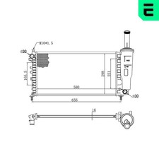 ERA Motorkühler Wasserkühler 673545 für FIAT PUNTO 16V 188 233 235 253 255 333