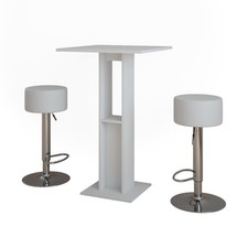 Bartisch-Set Vicco Repose 65 x 65 cm mit 2 Barhockern