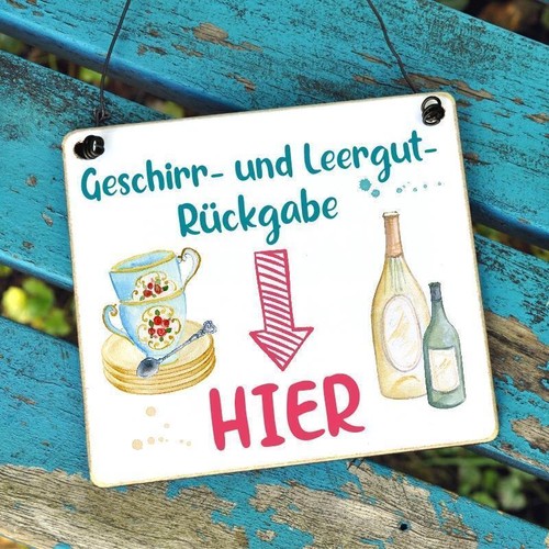 Schild geschirr und - geschirr-,