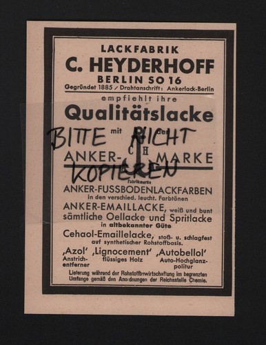 Berlin werbung 1941 - werbung, c