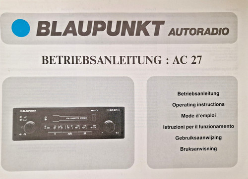 Bedienungsanleitung blaupunkt - bedienungsanleitung,
