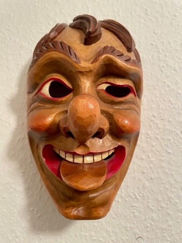 Holzmaske larve fastnacht - larve,