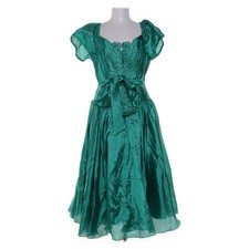 Kleid, Größe: 44, Grün, Acetat/Polyester, Damen #QGC
