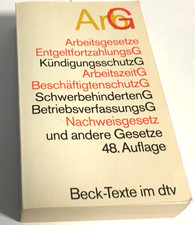 Neues Buch:  Arbeitsgesetze,  Beck-Texte  im  dtv,  48.  Auflage  von  1995  !