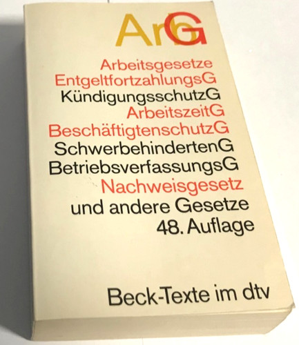 Neues buch arbeitsgesetze - ,