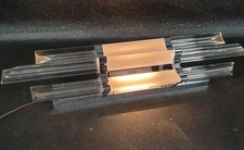 Art Deco Stil Wandlampe Chrom mit Glasstäben 80-er Jahre