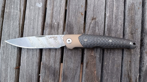 Viper key damast sammlermesser - damast,