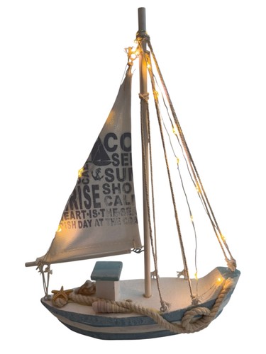 Deko maritim holz segelschiff - deko,