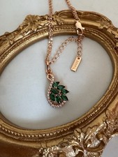 Luxus 585rg gestempelte Halskette, Smaragd, rolled, 6,6 Gramm, Neu