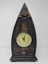 Wood Boat mantle Clock 20"