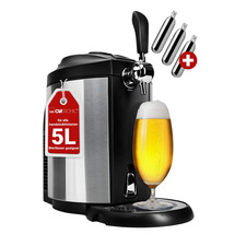 Clatronic Bierzapfanlage 5 Liter mit Kühlung Edelstahl CO2-Druck-System