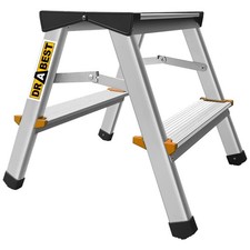 Trittleiter Alu 2 Stufen Klappleiter Stehleiter Tritt Klapptritt Haushaltsleiter