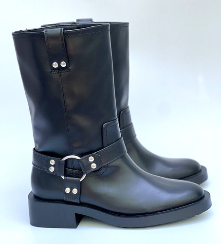 Zara schwarz bikerstil stiefel - zara,