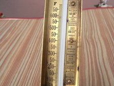 Antik Thermometer Küchenofen Kamin - Ofen - Brot - Gebäck - Pizza - Grill Herd 