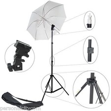 Studioset Studioblitz 968 Blitzhalter Halter+Stativ+Schirm für Blitzgerät Blitz