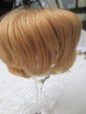 PUPPENPERÜCKE--ECHTHAAR--KOPFUMFANG--28 cm--BLOND--NEU