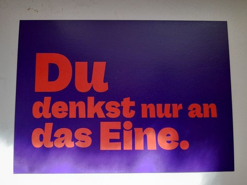 Werbekarte denkst nur an - werbekarte,