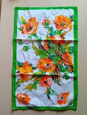 Malimo DDR Geschirrtuch Vintage Küchen Camping Tuch Bunt unbenutzt Stoff Blumen 