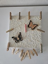 Memoboard Memobrett klein praktisch Klammern effektiv Schmetterling platzsparend