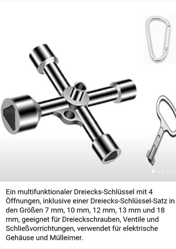 Dreiecksschlüssel mit - , 4