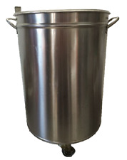 Industrie Mülleimer Abfalleimer Abfalltonne Edelstahl mit Deckel + Rollen 50l