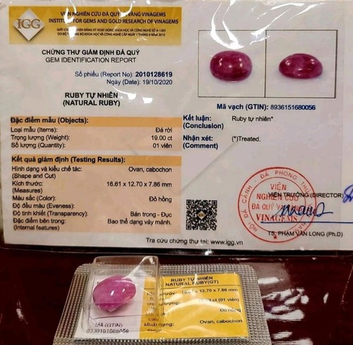 Rubin zertifkat carat oval - rubin,