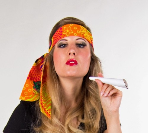 Blumenhaarband hippie 60er - blumenhaarband,